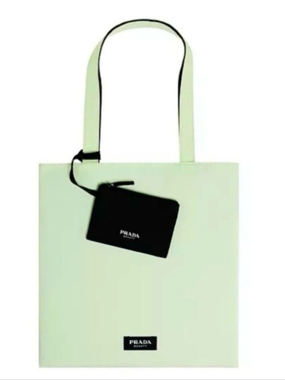 Prada Beauty Two-Tone Reversible Tote Bag And Zip Pouch ... NEW - Picture 1 of 4